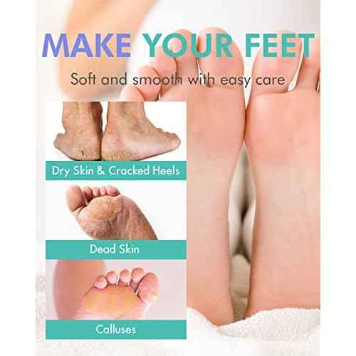 DERMAL KOREA Foot Peeling Mask 3 Pack For Dry Foot And Cracked Heel & Callus With Aloe Vera And Collagen - Exfoliating Peel Mask With Aha, Bha, & Pha And For Moisturizing, Soothing & Refreshing Feet