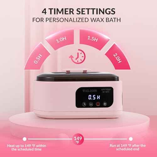 BAOSHISHAN Paraffin Wax Machine for Hand and Feet, 3500ml Hand Wax Paraffin Machine with 5 Pack Refills, 4 Timer Setting Paraffin Wax Machine for Home Spa Moisturizing Arthritis