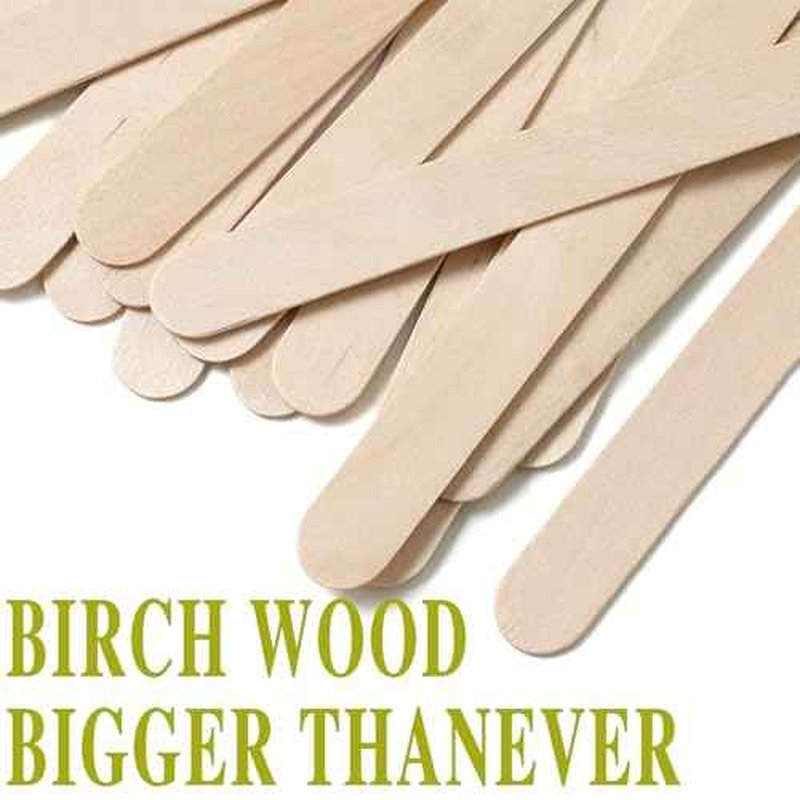 150PCS Waxing Sticks for Hair Removal - Borogo 5.5 inch Premium Splinter-Free Wooden Sticks for Waxing, Wax Stick for Body and Face Waxing