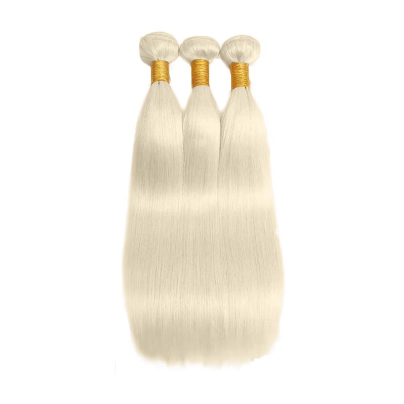 Vinmdonm Blonde Bundles Human Hair 613 Straight 3 Bundles 18 20 22 inch Unprocessed Brazilian Virgin Hair Ash Blonde Straight Bundle 150g