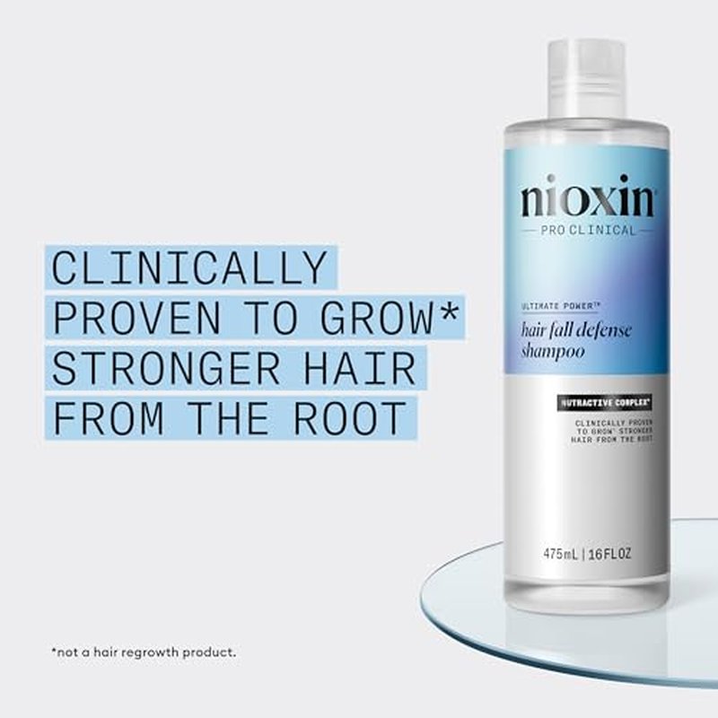 Nioxin Hair Fall Defense Shampoo | Activates Hair Follicles for Visibly Less Hair Loss| With Lauric Acid, Caffeine, Niacinamide and Sandalore