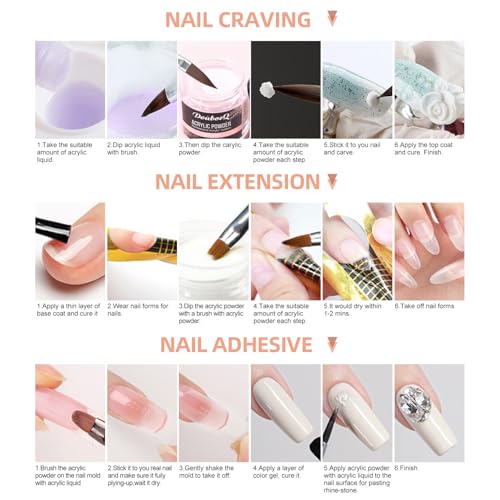 Acrylic Nail Kit With Drill And U V Light Full Nail Kit Set Professional Nail Starter Kit For Beginners Acrylic With Everything