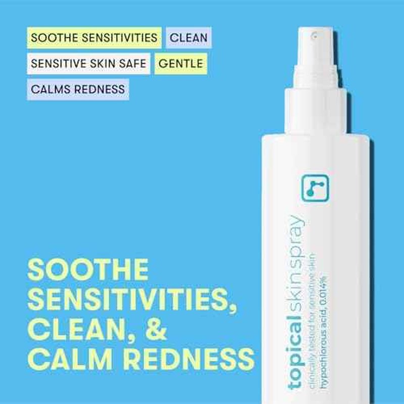 BRIOTECH Topical Skin Spray, Hypochlorous Acid Spray for Sensitive Skin, HOCl Facial Mist, Full Body Support Against Irritation, Calm Redness, Soothe Foot & Scalp, 2 oz Travel Size