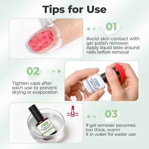Gel Nail Polish Remover: 15ml Nail Polish Remover with Liquid Latex for Nails Peel off, Fast & Easy Remove Gel Polish in 2-5 Minutes, No Soaking or Wrapping, Cuticle Protectors