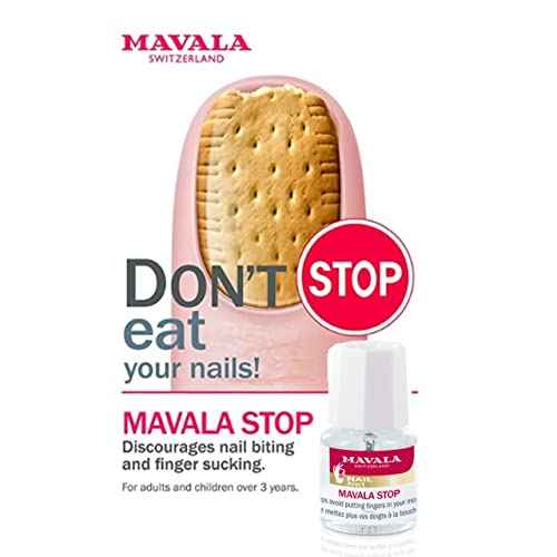 Mavala Stop Deterrent Nail Polish Treatment | Nail Care to Help Stop Putting Fingers In Your Mouth | Bitter Taste| Easy Application | For Ages 3+ | 0.17 oz