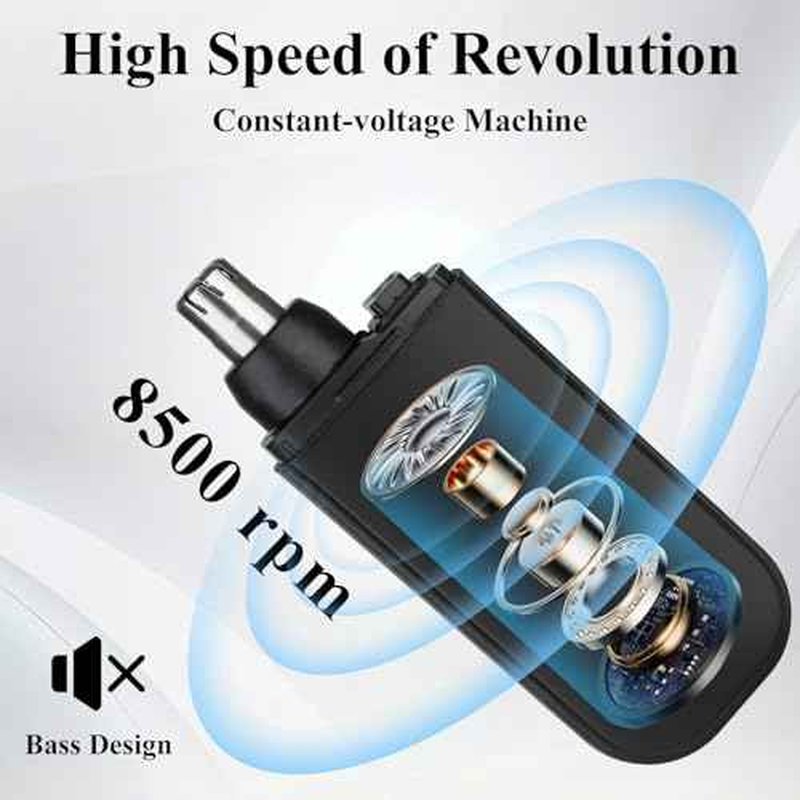 Portable Nose and Ear Trimmer Clipper for Men Women,2025 Professional LED Dsiplay Nose Hair Trimmer with Powerful Motor and Dual-Edge Blades for Smoother Cutting Mini Travel Size (Black)