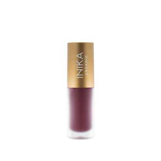 INIKA Organic Tinted Lip Oil | Bakuchiol, Squalane + Collagen in a Glossy Wash of Color. Luxuriously Smoothing & Hydrating Lipgloss. Natural, Vegan. 0.16 Fl oz (Mulberry)