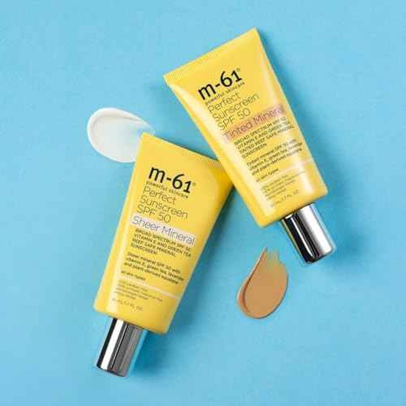 m-61 Perfect Mineral Sunscreen SPF 50 | Reef-Safe, Mineral Sunscreen SPF 50 With Vitamin E, Green Tea