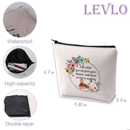 LEVLO DMB Fans Quote Pencil Case Take What You Can from Your Dreams Cosmetic Bag Band Music Gift for Mom BFF (as real as anything)