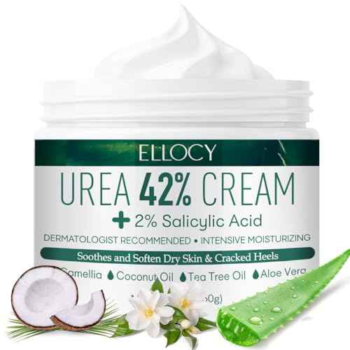 Urea cream 40 perent for feet: Maximum Strength Urea lotion for cracked Heels and Rough Thick Skin for foot- 42% Crema 5.29 oz.