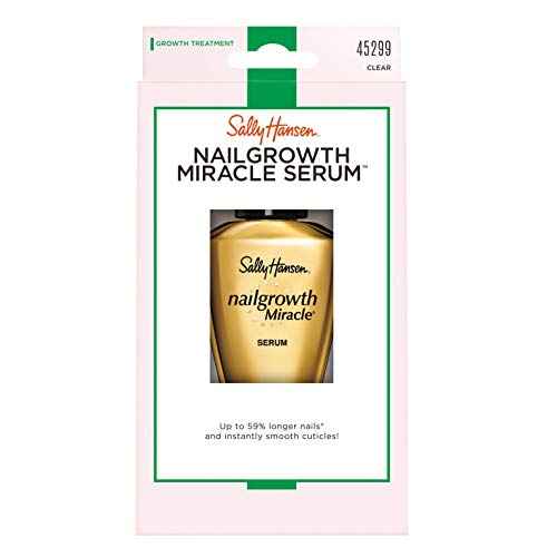 Sally Hansen Nail Treatment Nailgrowth Miracle¢ç Nail Strengthener | Nail Serum with Biotin & Peptides | Strengthens, Protects & Promotes Growth | Clear Nail Polish