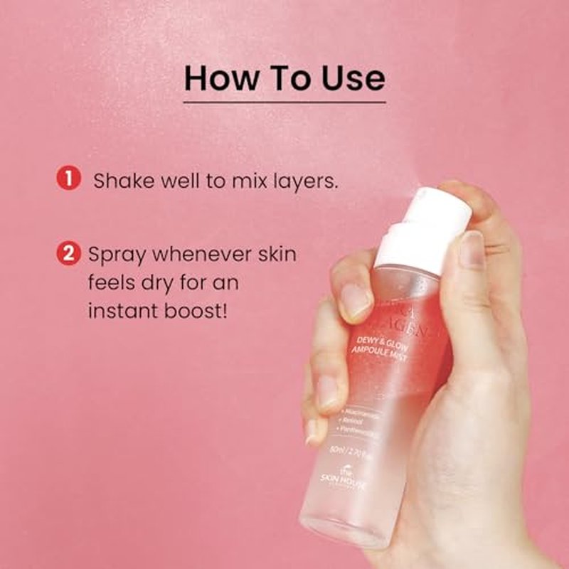 ULTRA COLLAGEN Glow Skin Duo Pack, Hydrating Ampoule Mist & Steam Cream Set, Retinol, Deep Moisture Collagen & Niacinamide, Winter Skincare Gift for Dry Skin, K-Beauty Moisturizing Glow Kit