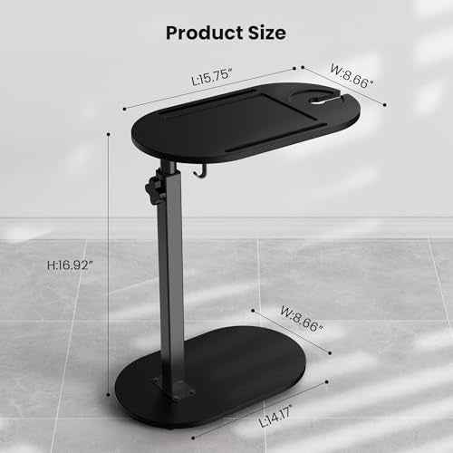 Bamboo Bathtub Table with Adjustable Height, Freestanding Bath Tray Caddy Board Tub Organizer, House Warming Gift, New Home, Anniversary Wedding Gifts, Bridal Shower Gift for Women