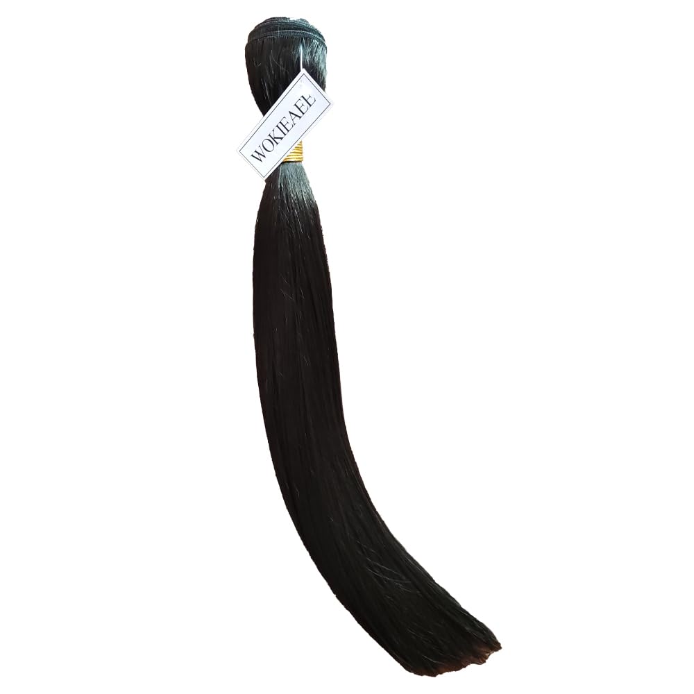 Straight Human Hair Bundles 26 Inch Straight Single Bundle #1B Natural Black Human Hair Unprocessed Native Virgin Hair 100g Total Double Weft Weave Human Hair Extensions for Women