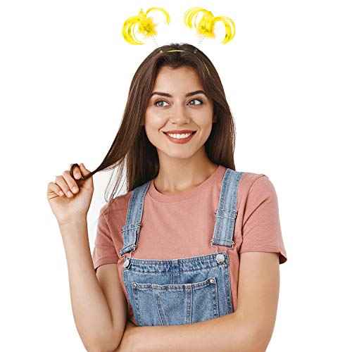 3 Pieces Ponytails Headbopper Faux Feather Ponytails Headband Halloween Costume Headwear Accessory