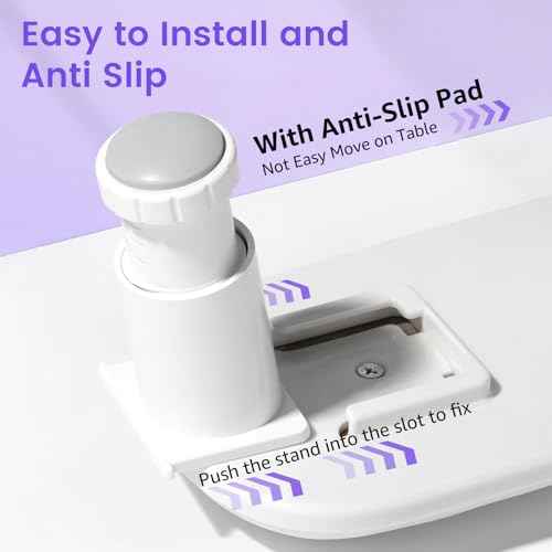 Big Arm Rest for Nails Tech: 2nd Generation U-Shaped Manicure Nail Arm Rest Stand Height Adjustable Armrest Microfiber PU Leather Hand Rest Pillow for Acrylic Nails (White)