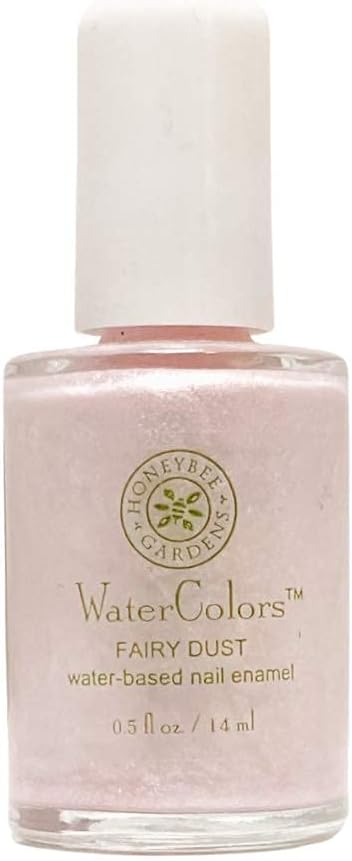 Honeybee Gardens WaterColors Nail Enamel | Fairy Dust Iridescent Pink + Endure Primer/Sealer Bundle - 0.5 oz