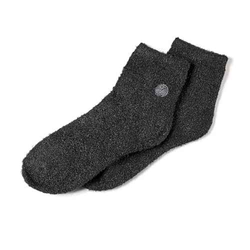 Earth Therapeutics Aloe Vera Socks ? Infused with Natural Aloe Vera & Vitamin E ? Helps Dry Feet, Cracked Heels, Calluses, Rough Skin, Dead Skin - Use with Your Favorite Lotions - Black