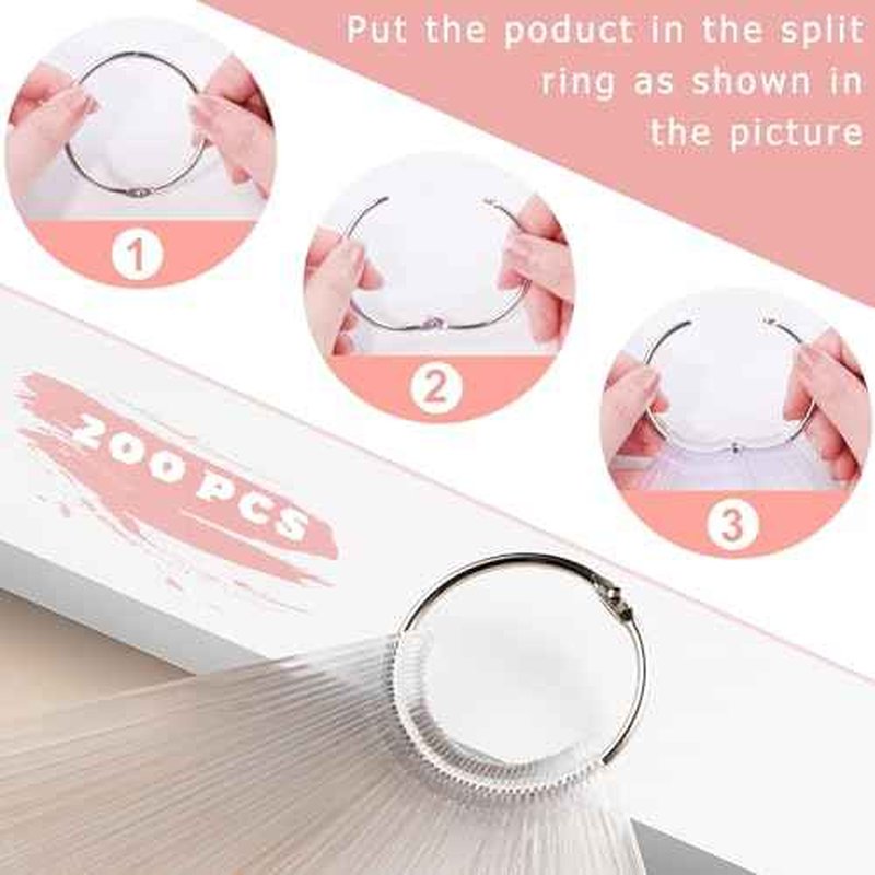 200Pcs Nail Swatch Sticks Nail Polish - Nail Sample Swatches for Gel Polish Clear Nail Polish Swatch Stick Nail Color Display - Nail Swatches Sticks