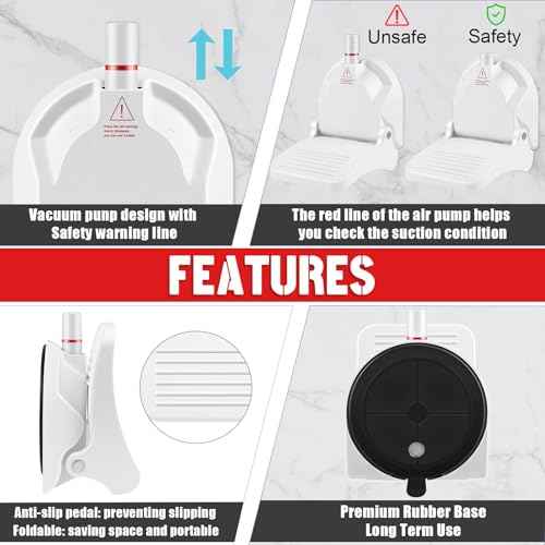 Suction Cup Shower Foot Rest for Shaving Legs, Foldable Shower Step Foot Rest Tool Stand to Shave Legs, Anti-Slip Shower Ledge Leg Shaving Shelf