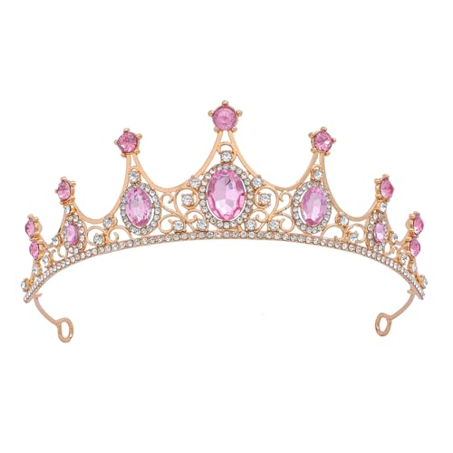 FORSEVEN Crystal Tiaras Birthday Crown for Women Wedding Rhinestones Princess Party Headbands Hair Accessories for Women and Girls Halloween Decorations Headband