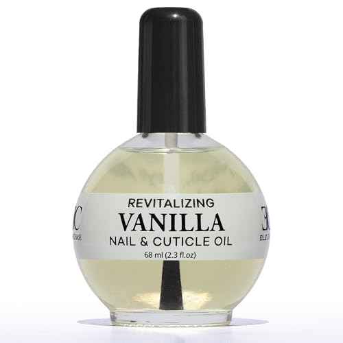 Ellie Chase Moisturizing Cuticle & Nail Care Oil 2.3 Fl Oz - Vanilla Scented ? Infused with Jojoba Oil, Aloe, Vitamin E ? Nail & Cuticle Hydration, Repair, Moisturizer, Strengthener, Growth