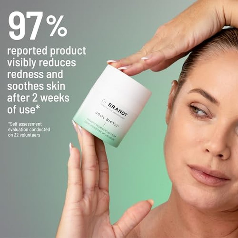 Dr. Brandt Cool Biotic - Prebiotic Redness Relief Cream - Cools on Contact to Soothe Dry, Itchy, and/or Sensitive Skin - 1.7 oz