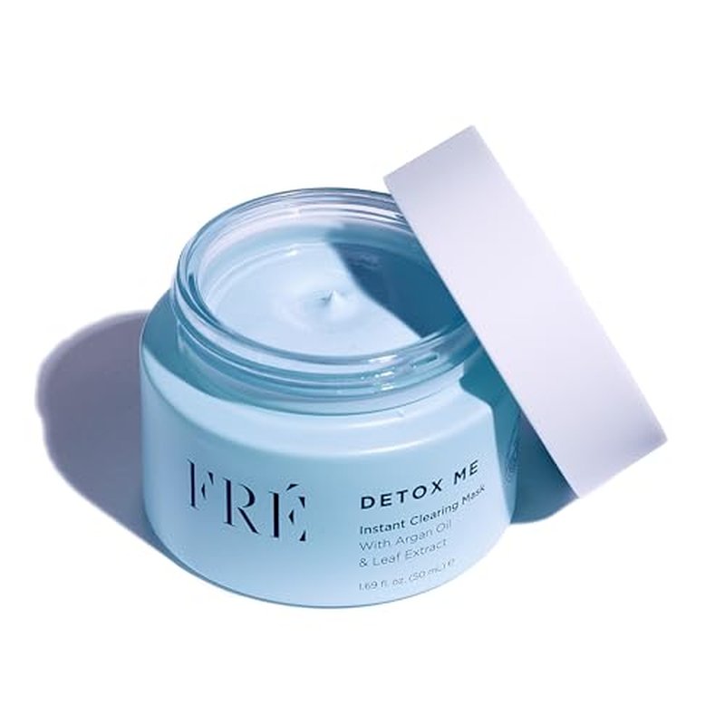 FR? Exfoliating Acne Face Mask, Detox Me Skincare - Prevents Acne, Breakouts & Unclogs Pores - Argan Oil, Dead Sea Salt & Kaolin Clay Mask for Face - Facial Scrub Blackhead & Dark Spot Reducer