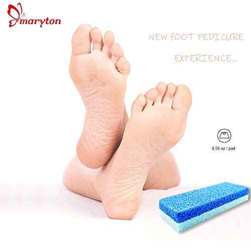 Maryton Foot Pumice Stone for Feet Hard Skin Callus Remover and Scrubber (Pack of 4) (Blue)