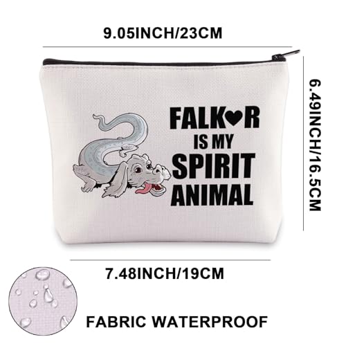 JNIAP Luck Dragon Makeup Bag Fantasy Movie Gifts Luck Dragon Zipper Bag Luck Dragon Merchandise(FALKO mb)