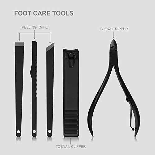 Utopia Care Nail Clippers Professional Nail Kit or Manicure Kit for Women and Men, Stocking Stuffers or Groomsmen Gifts 16Pcs Pedicure Set for Fingernail, Toenail Clippers with Travel Case