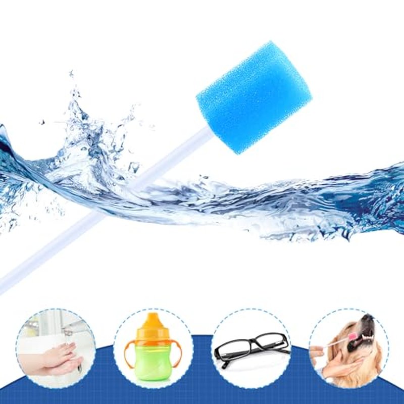 TrelaCo 500 Pcs Toothettes Oral Swabs Bulk Disposable Mouth Cotton Swabs Multicolor Sponge Individually Wrapped for Elderly Adults Oral Cavity Mouth Cleaning(Hexagon)