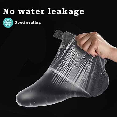 Paraffin Bath Liners for Foot, 100PCS Plastic Foot Covers Paraffin Bath Socks Liners Hot Wax Therapy Booties Covers for Feet Thermal Foot Liners Foot Protectors Wax Therapy Foot Bags
