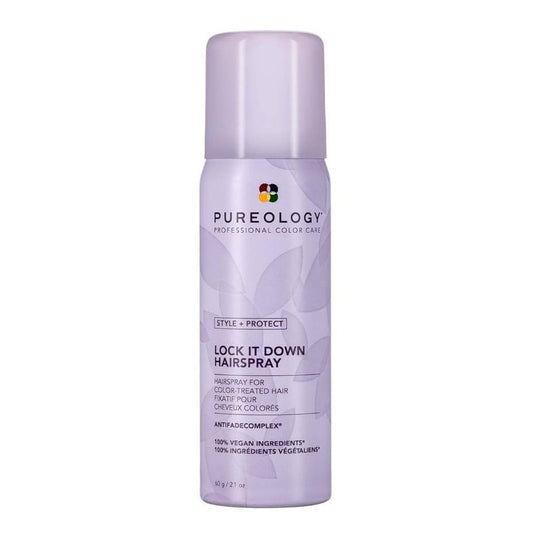 Pureology Style + Protect Lock It Down Hairspray For Color-Treated Hair - Provides Maximum Hold and Radiant Shine, Silicone-Free & Vegan