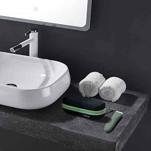 Yewltvep Case for Meridian Shaver, Hard Bags Compatible with MANSPOT Groin Hair Trimmer Without Recharge Dock, Storage Case for Meridian Trimmer with Shockproof Detachable Insert Foam