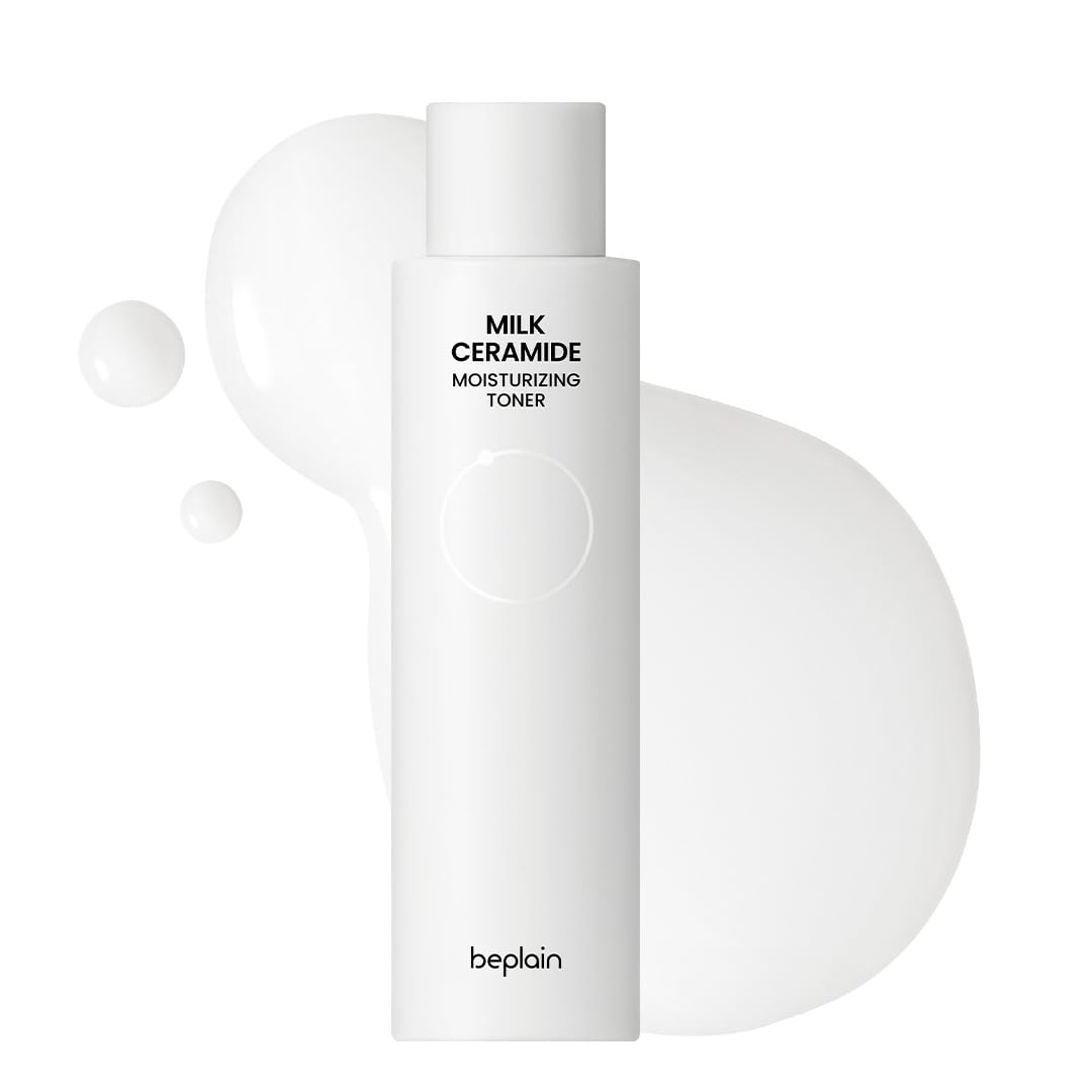 beplain Milk Ceramide Moisturizing Toner | 5-Multi Ceramide Complex for Skin Barrier | Deep Hydration & Soothing with CICA | Gentle Milky Toner for Sensitive Skin | Korean Skincare | 5.07 fl.oz