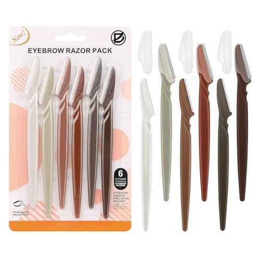 D Dermaplane Razor for Women Face - 6PCS Face Razors for Women - Eyebrow Razor with Precision Cover - Face Shaver for Men - Facial Hair Removal for Men - Neutral