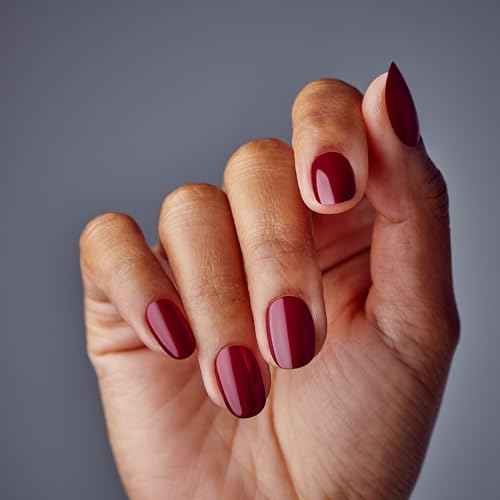 KISS Gel Fantasy, Press-On Nails, Nail glue included, 'One Call', Red, Short Size, Oval Shape, Includes 28 Nails, 2g glue, 1 Manicure Stick, 1 Mini File