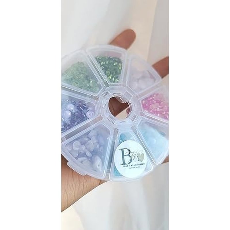 Bead It Wear It Love It Crystal Loc Sprinkle Complete Kits, Dreadlock Hair Bead Accessories, Sprinkle Beads for Braids Locs Twists, Needle & Thread Included (Crystal Color Match Up Kit)