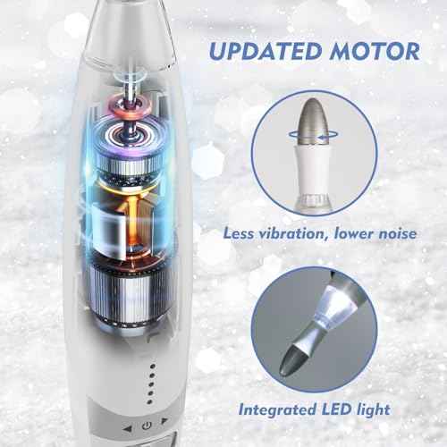 BEAUTURAL Electric Nail Drill, Professional Electric Nail File Machine with10 Attachments & 20 Sanding Bands, Low Noise Vibration for Home Nail Art Manicure Pedicure [Not Rechargeable and Cordless]