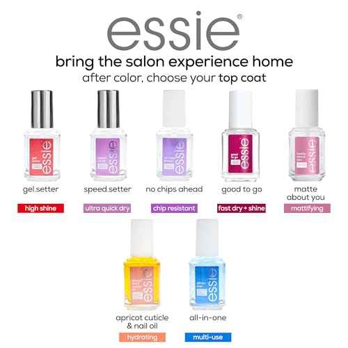 essie Nail Care, 8-Free Vegan, No Chips Ahead Top Coat, chip-resistant nail polish, 0.46 fl oz