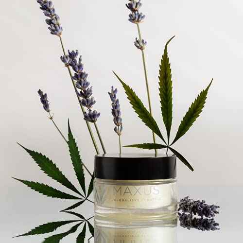 Maxus Nails Jojoba Butter, Cuticle & Dry Skin with All Natural Hemp Seed, Lavender Oils & Vitamin E, Vegan & GMO-Free, Strengthens Nails & Cuticles, Stops Splits & Cracks, 1 oz