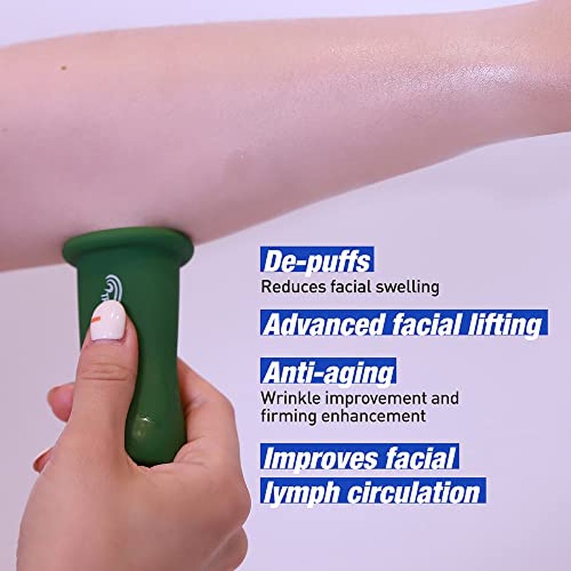 TROIAREUKE Lifting Cupping Therapy / Korean Face Massager / For Wrinkles, Facial Lifting, lymph Circulation, Muscle Relaxing, Slimming, Eye Puffiness, Anti-aging, Korean Skin Care (YELLOW)
