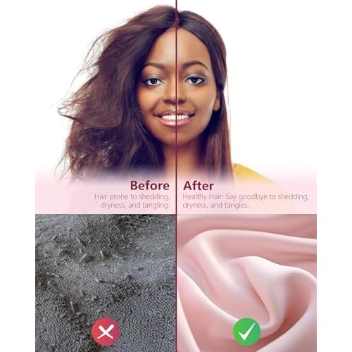 Adjustable Silk Satin Hair Bonnet for Sleeping, Double Layer Hair Wrap Sleep Cap Turban for Women Men, Curly Straight Long Large Braid Unisex (Royal Pink)