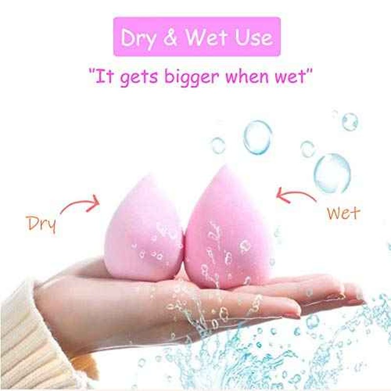 15 Pcs Makeup Sponges Set - 3 Shapes Beauty Blender Kit for Liquid, Cream & Powder Foundation, Concealer - Multi-Colored Soft Cosmetic Sponges (Pink/Nude/Purple/Green/Blue)