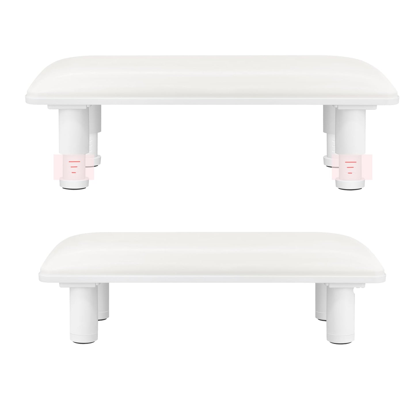 Arm Rest for Nails Tech,Height Adjustable Nail Arm Rest Stand,Cleanable Leather Hand Rest Holder Pillow,Manicure Armrest with Detachable Plastic Legs,Anti-slip