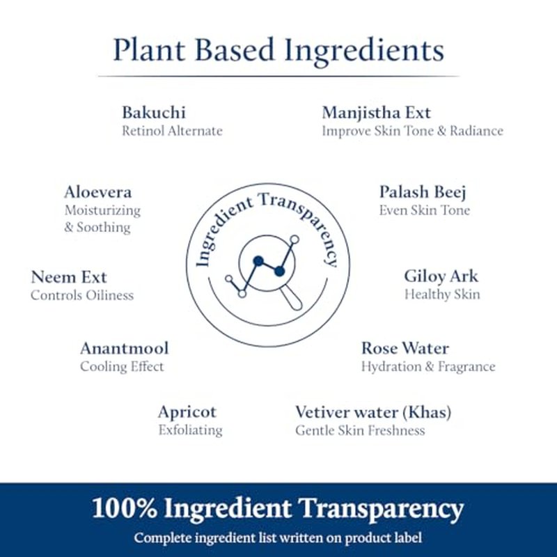Blue Nectar Bakuchiol Face Serum for Glowing Skin with Gua Sha | Plant-Based Retinol for Face Skincare, Fine Lines, & Dark Circles | Anti-Aging Serum for Women & Men (10 Herbs, 1 Fl Oz)