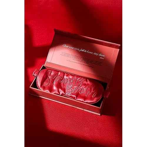 Luxury Silk Sleep Mask Gift Set 22-Momme Mulberry Silk Eye Mask Ultra Comfort Perfect Present for Her Luxury Christmas for Women Comfortable Blindfold Eyeshade for Night Sleep