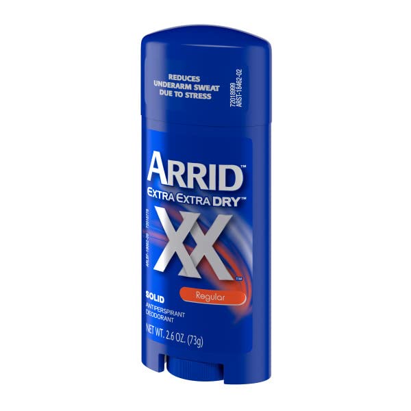 Arrid XX Extra Extra Dry Antiperspirant Deodorant - Stress Sweat Defense, Regular Scent | 2.6 Ounce (Pack of 6)