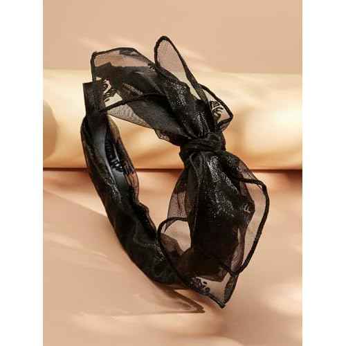 Sacina Black Bow Headbands for Women, Gothic Hair 80s Accessories, Gothic Costume Accessories